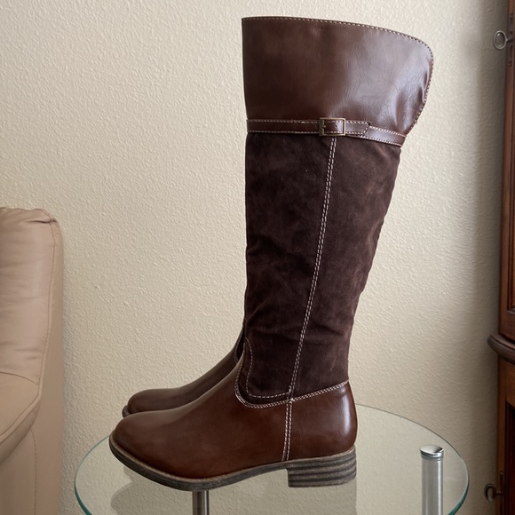 🎉🌸💖 HOST PICK 💖🌸🎉 BRAND NEW - Samantha Mixed Suede Brown Boots size 6M - Picture 2 of 13